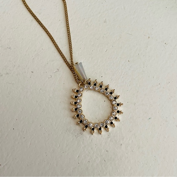 Chico’s Rhinestone Drop Pendant Necklace - Picture 2 of 3